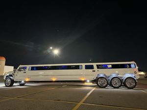 Hummer H2 Triple Axle White Limousine 